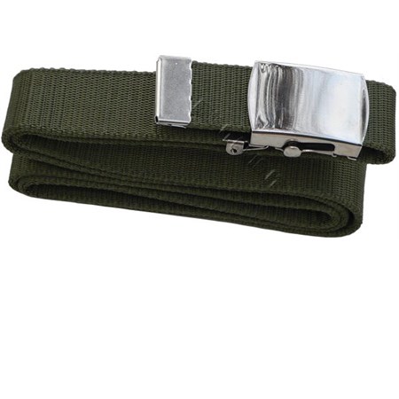 cintura verde e fibbia argento in cordura
