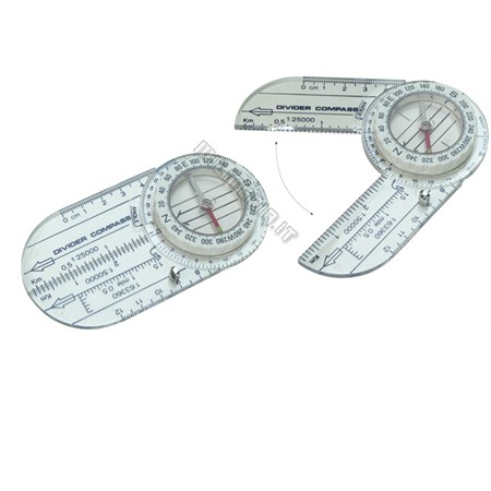 bussola con goniometro 3 scale