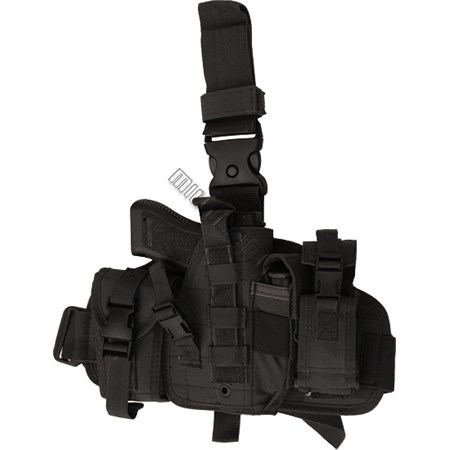 fondina cosciale nera tasche multifunzione